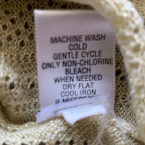 Xhilaration Light Weight Short Sleeve Gold Metallic Sweater Good Preowned Cond - Picture 5 of 6